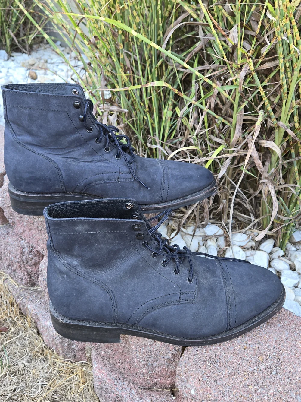 Thursday Boot Co Captain Marino Matte Leather Cap Toe Lace Up Boots Mens 11.5